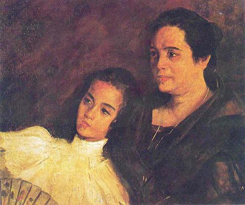 Juan Luna Nena y Tinita oil painting image